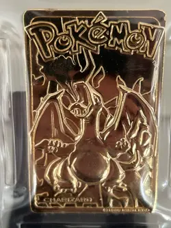 1999 BURGER KING POKEMON GOLD CARDS CHARIZARD PSA 5 - Image 3