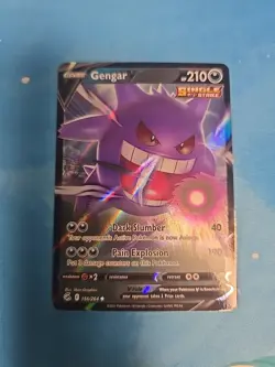 Pokemon TCG Fusion Strike Gengar v Holo Ultra Rare Card 156/264 - Image 1