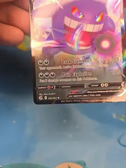 Pokemon TCG Fusion Strike Gengar v Holo Ultra Rare Card 156/264 - Image 3