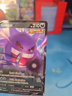 Pokemon TCG Fusion Strike Gengar v Holo Ultra Rare Card 156/264 - Image 4
