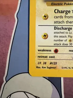 Pokemon TCG Lt. Surge's Electabuzz Gym Heroes Holo Card 6/132 Unlimited Rare HP - Image 2