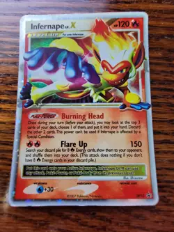 MP Infernape Lv.X HOLO RARE DP10, Vintage Diamond and Pearl Pokemon Promo Card!! - Image 1