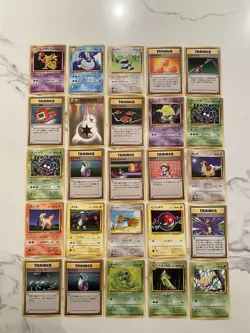 25 Pokemon Japanese Pocket Monsters Cards 1996 Never Played NM - Image 1