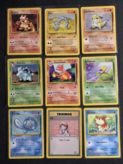 Vintage Pokemon Base Set 2 9 Card Lot - LP-MP - Image 1