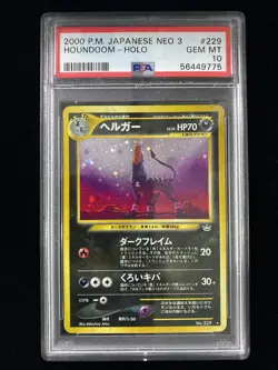2000 Pokemon Card Game Pocket Monsters Japanese Neo 3 Houndoom-Holo PSA 10 HL - Image 1