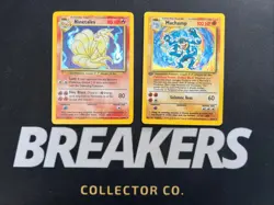 1999 Base Set Vintage Pokemon 2 Card Lot: Holo 1st Edition Machamp & Ninetales - Image 1