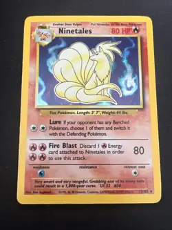 1999 Base Set Vintage Pokemon 2 Card Lot: Holo 1st Edition Machamp & Ninetales - Image 2