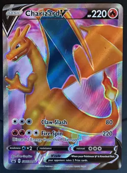 Charizard V SWSH050 Holo Promo Card - CHAMPION'S PATH - Nice! - Image 1