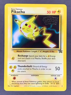 Pikachu #4 WotC Black Star Promo 1999 English Pokemon Card - Image 1