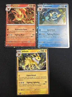 Prismatic Evolutions Poster Collections 3 Foil Promo Cards NM - Image 1