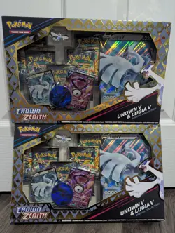 Pokemon Crown Zenith Unown v Lugia v Special Collection Trading Card Game - Image 1
