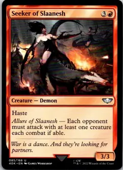 Magic the Gathering Seeker of Slaanesh Warhammer 40,000 Commander MTG Free Ship - Image 1