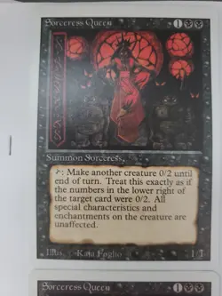 MTG Sorceress Queen Revised Edition Regular Rare - Image 2