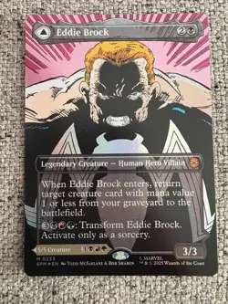 Magic The Gathering - Eddie Brock 233 Borderless Marvel Spider-Man Foil NM - Image 1