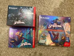 Magic: The Gathering MTG Marvel's Spider Man Bundle Collector Booster Scene Art - Image 1