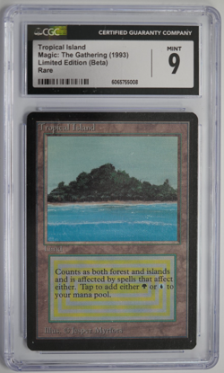 Tropical Island Beta CGC 9 Graded MTG Magic: the Gathering 1993 - Image 1