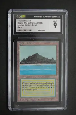 Tropical Island Beta CGC 9 Graded MTG Magic: the Gathering 1993 - Image 2