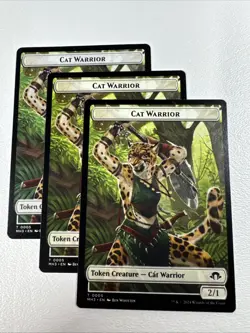 [X3] Cat Warrior Token Creature (2/1) Regular #5 NM Modern Horizons 3 MH3 - Image 1
