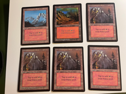 6x Mountain Beta MTG Magic the Gathering b - Image 1