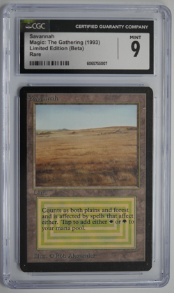 Savannah Beta CGC 9 Graded MTG Magic: the Gathering 1993 - Image 1