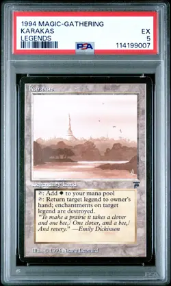 1994 MTG LEGENDS KARAKAS PSA 5 - Image 1