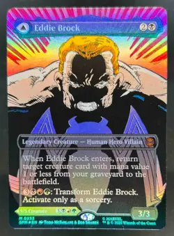 2025 Magic The Gathering Marvel's Spider-Man Eddie Brock Foil Borderless #0233 - Image 1