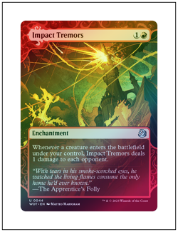 1x Impact Tremors, Foil, Enchanting Tales Showcase, Wilds of Eldraine MTG NM - Image 1