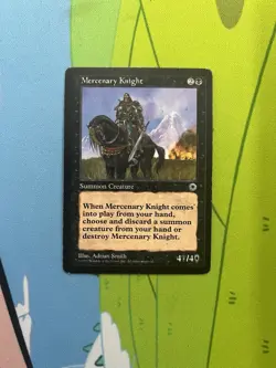 Mercenary Knight MTG Portal Magic The Gathering TCG 1997 - Image 1