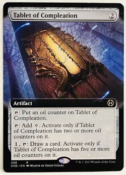 Tablet of Compleation (Extended Art) -#398- Phyrexia: All Will Be One-Regular-LP - Image 1