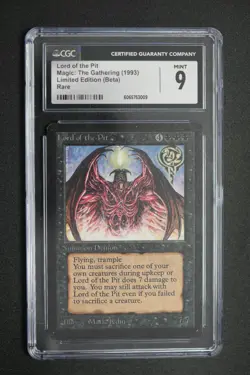 Lord of the Pit Beta CGC 9 Graded MTG Magic: the Gathering 1993 - Image 2