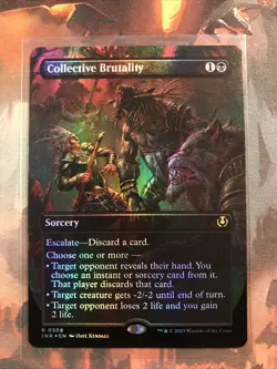 MTG Collective Brutality FOIL Borderless Innistrad Remastered INR 0308 Rare NM - Image 1