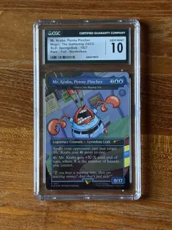 2025 Magic The Gathering Secret Lair Mr Krabs Penny Pincher Foil Gem Mint CGC 10 - Image 1