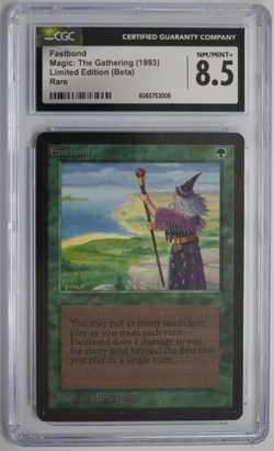 Fastbond Beta CGC 8.5 Graded MTG Magic: the Gathering 1993 - Image 1