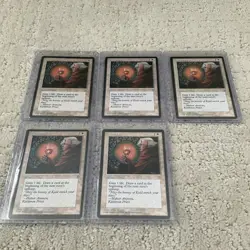 Lot of (5) 1995 MTG Magic The Gathering Card Blessed Wine Instant White Ice Age - Image 1