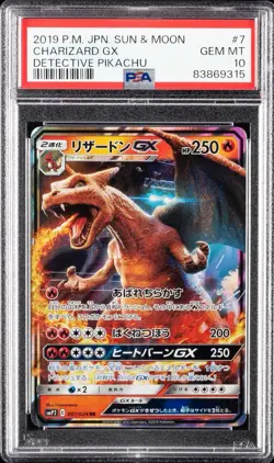PSA 10 Charizard Gx 7 Detective Pikachu Pokemon 2019 Japanese Sun & Moon - Image 1