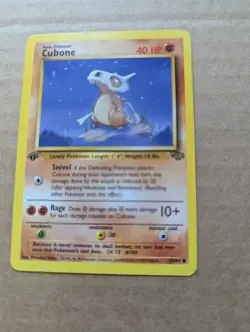 Pokemon TCG Cubone Jungle 50/64 Regular 1st Edition Common - Image 1