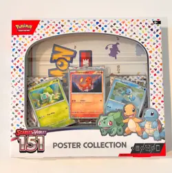 Pokemon TCG Scarlet & Violet 151 Poster Collection Box 3 Packs NEW Sealed - Image 1