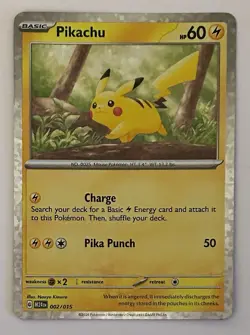2024 McDonalds Happy Meal Toy: Pokemon Card Pikachu 002/015 Holo - Image 1
