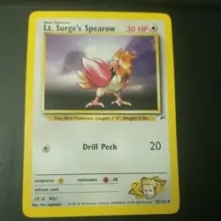 LT. SURGE’S SPEAROW 52/132 - Gym Heroes - VINTAGE WOTC Pokemon Card - NM - Image 1