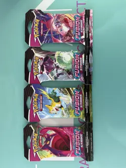 Pokemon Fusion Strike 4 Sleeved Booster Packs Art Set New Factory Sealed - Image 1