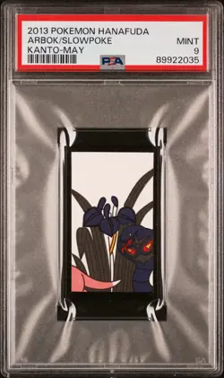 2013 POKEMON HANAFUDA KANTO MAY ARBOK/SLOWPOKE PSA 9 - Image 1