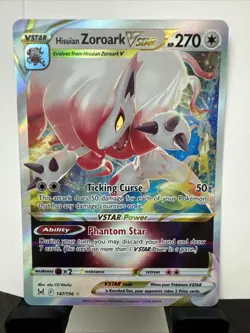 Hisuian Zoroark VSTAR 147/196 Pokemon TCG Lost Origin NM HOLO - Image 1