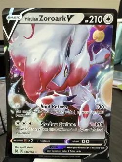 Pokemon TCG Hisuian Zoroark V Sword & Shield - Lost Origin 146/196 Holo, NM!! - Image 1