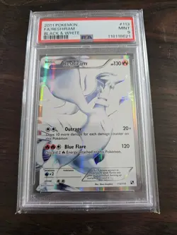 2011 Pokemon Black & White Base 113/114 FA Full Art Reshiram Holo PSA 9 Mint - Image 1