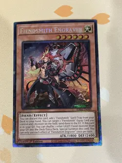 YuGiOh, Fiendsmith Engraver, RA04-EN049, Collectors Rare, 1st Edition, NM - Image 1