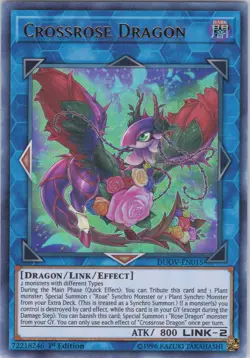 Crossrose Dragon NM DUOV 1st Duel Overload Yugioh - Image 1