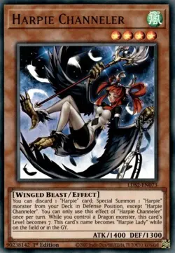 Near Mint, English Yu Gi Oh Harpie Channeler - LDS2-EN073 - Ultra Rare - 1st Edi - Image 1