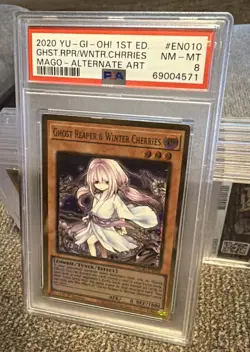 YuGiOh GHOST REAPER & WINTER CHERRIES #MAGO-EN010🔥PSA 8🔥1st ED-ALTERNATE ART - Image 3