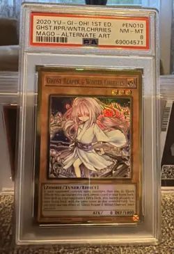 YuGiOh GHOST REAPER & WINTER CHERRIES #MAGO-EN010🔥PSA 8🔥1st ED-ALTERNATE ART - Image 5