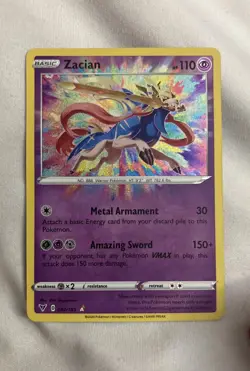 Zacian 082/185 Sw&Sh Vivid Voltage Amazing Rare NM+M Condition Pokemon Card 🔥 - Image 1